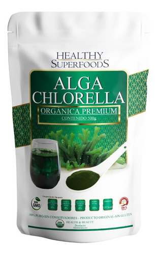 Alga Chlorella Organica Premium 500g Envio Gratis 