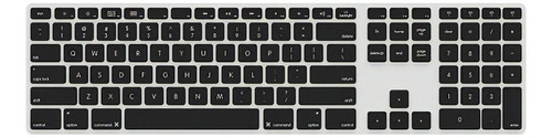 Teclado Inalámbrico  Aluminio Retroiluminado / Matias /apple Color Del Teclado Silver/black Idioma Inglés