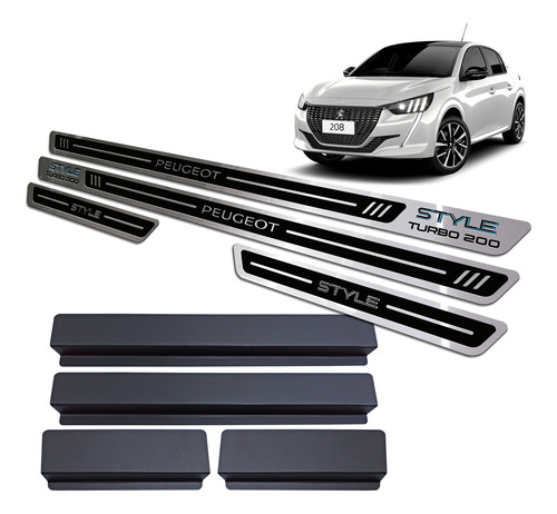 208 Style Turbo 2023- Soleira Ar E Descanso Em Inox