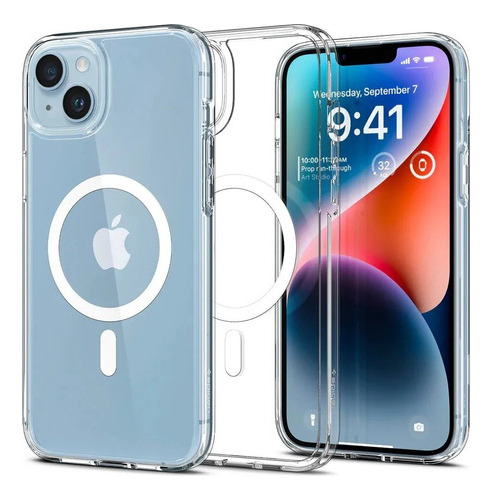 Funda para iPhone 14 - Ultra Híbrida con Magsafe Spigen, color blanco