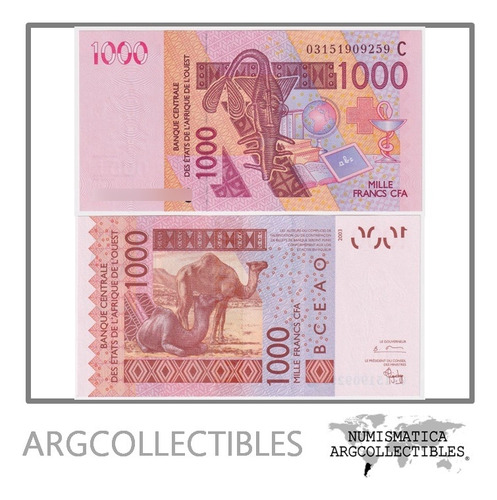 Burkina Faso Billete 1.000 Francos 2003 P-315c Unc