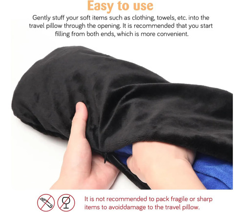 Almohada Cervical De Viaje, Almohada De Viaje Rellena, 1 Uni