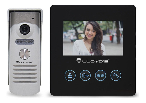 Video Interfon A Color De 4.3 Lcd Lloyd's Mod Lc-1332 Color Negro