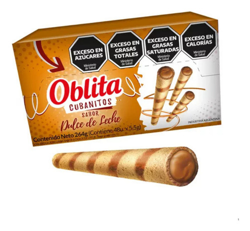 Cubanito Oblita Dulce De Leche Caja X 48un