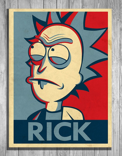 Cuadro De Rick Poster (rick Y Morty)