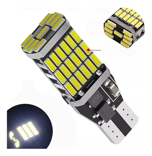 2 Foco Pellizco Revertir Canbus T15 No Error 45 Led 4014 Smd