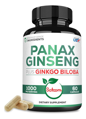 Panax Ginseng Ginkgo Biloba Rojo Salud Cerebral  60 Caps