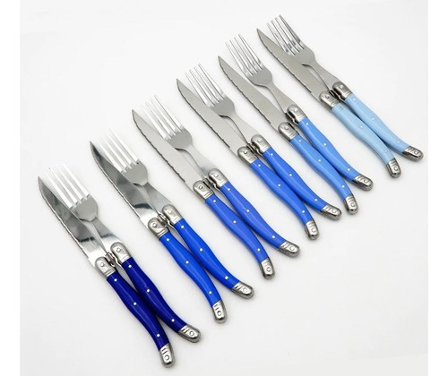 Set 12 Cubiertos Carne Montpellier Azul - Kitchenware