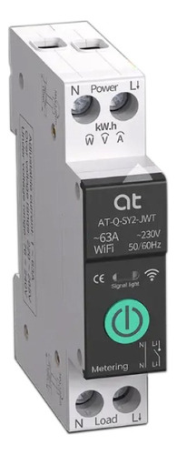 Interruptor Eléctrico Bipolar Wifi Control Consumo 1-63a Blanco