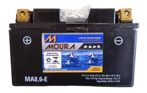 Bateria Moto Moura Ytz10s Yuasa Ma8,6-e Cb500r Cb500x Cb500f