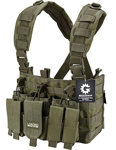 Chalecos - Barska Tactical Chest Rig Vx-400 Loaded Gear, Od 