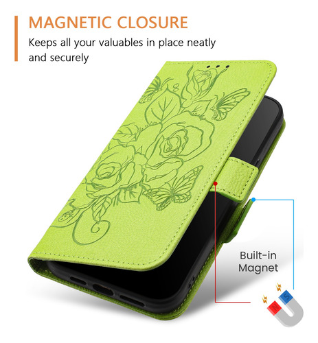 Funda Tipo Cartera De Piel 3d Con Forma De Flor Para Samsung Galaxy A06 A16 A26 A36 A56 A05s A15 A25 A35 A55 A04s A14 A24 A34 A54