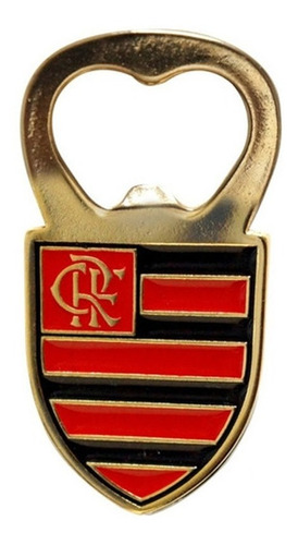 Abridor De Garrafas Flamengo Dourado Original + Nfe