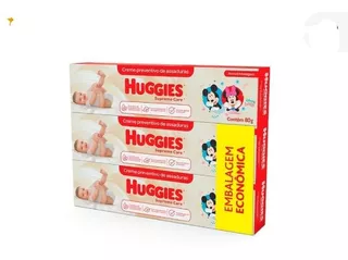 Pack C/3 Creme Preventivo De Assaduras Huggies Sup Care 80g