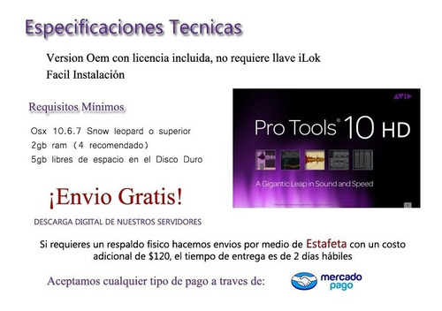 Pro Tools 10 Mac El Capitan Y 12 Para Windows! Mas Regalos!