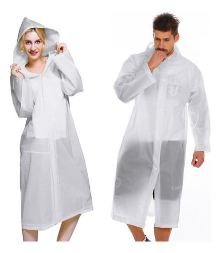 Portátil Capa Poncho Para La Lluvia 100% Impermeable Duro 2p