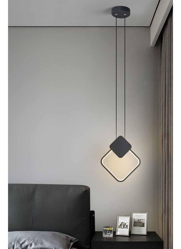 . Lámpara Colgante Led Cuadrada Minimalista Moderna