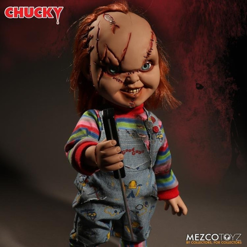 Chucky Scarred Mega Scale Mezco Child's Play Habla Frases