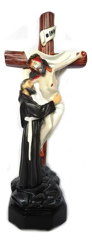 Imagem São Francisco De Assis Abraçando Cristo Abraco Jesus Cor Pintura A Mão