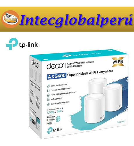 P Sistema Wi-fi Mesh Tp-link Deco X60 (3-pack) Ax5400