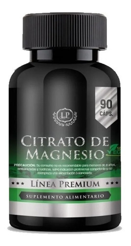 Imagen 1 de 2 de Citrato Magnesio Premium - 90 Capsulas - 3 Meses Tratamiento