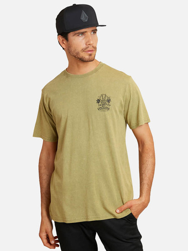 Polera Peace Out Acid Sst Khaki Volcom