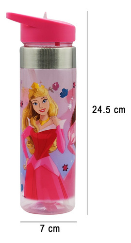 Botella De Agua Ligera Con Manija Para Niños Varios Diseños Princesas 1721-377