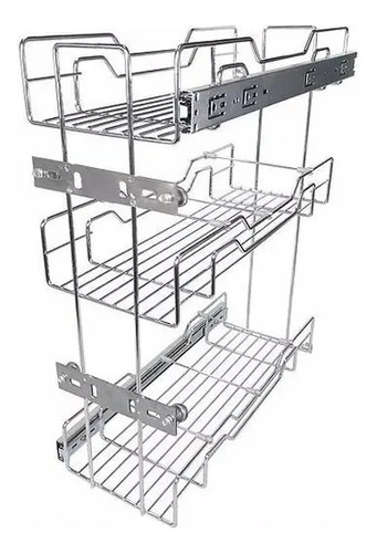 Porta Latas/óleo Triplo Deslizante 200 Cromado 8697 Jomer