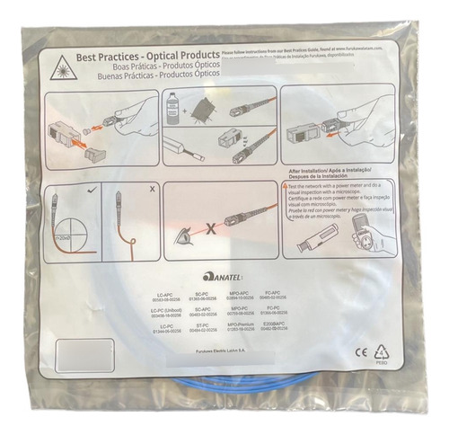 15 Cordão Duplex Furukawa Sm Bli G-657a2 Lc-lc 3mt 33004466