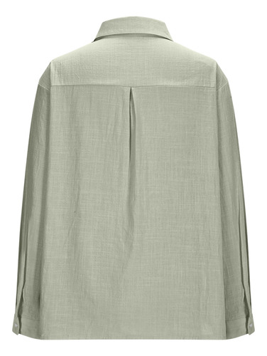 Camiseta Holgada Con Cuello En V Para Mujer, Camisa Con Boto