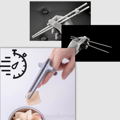 X2 Palillos Ergonómicos De Dedos Para Comer Sin Ensuciar M®