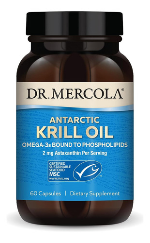 Dr Mercola Antartic Krill Oil Aceite De Krill 60 Cápsulas Sabor Sin Sabor