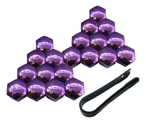 20 Piezas De Cubierta De Polvo De Tuerca De Púrpura 21mm