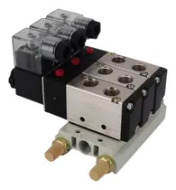 Comprar Bloco Manifold Com 3 Válvulas Solenoide 5u002F2 Vias 1u002F4 Ac220v