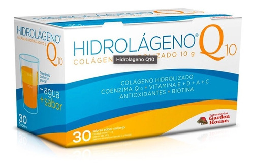 Hidrólageno Q10 Colágeno Hidrolizado X 30 Sobres Enzima Q10