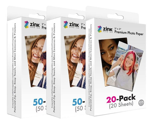 Zink Papel Fotografico Premium 2.0 3.0 In 120 Para Snap