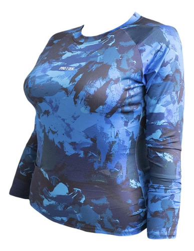 Remera Training Pro One Blue Plus Size  Az Mujer