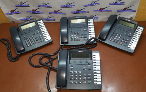 Set De 2 Teléfonos Multilinea Samsung Lcd-12b Conmutador