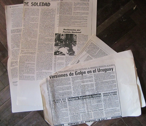 Antiguas Copias De Hojas De Diario Golpe De Estado 1985