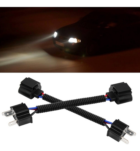 2pcs H4 Macho A H13 Hembra Conector De Alambre De Coleta Del