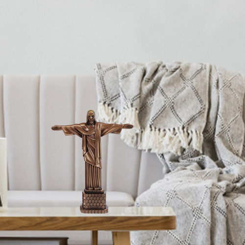 Cristo Jesús Figura Estatuilla Escultura Bronce Rojo