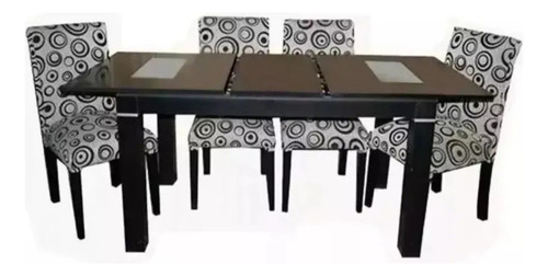 Juego De Comedor, Mesa Extensible+ 8 Sillas En Chenille