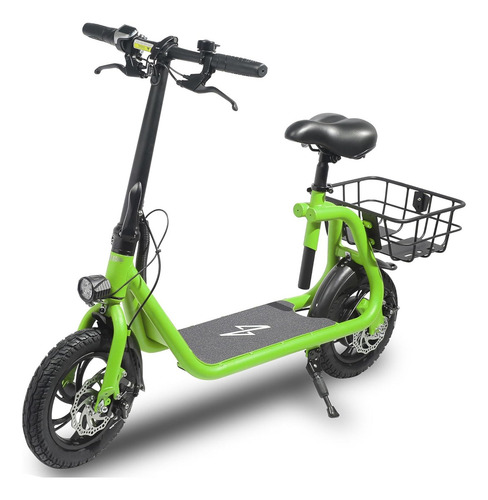 Scooter Eléctrico Patín 24km/h 450w Adultos Plegable Phantom Color Verde Lima