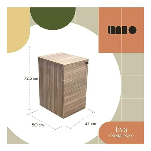 Mío Es Tuyo | Archivero De Madera Con 3 Gavetas | Modelo