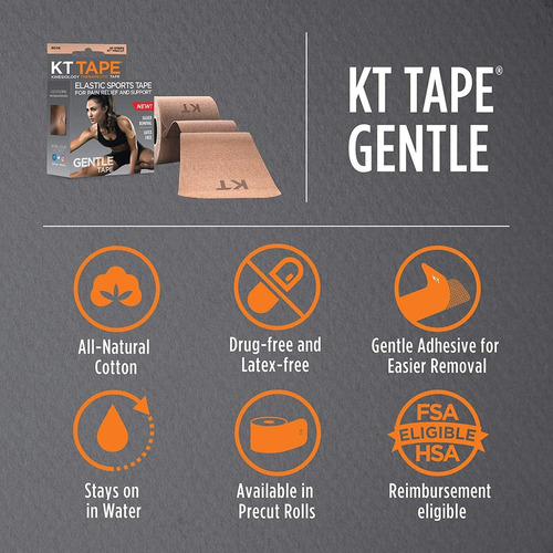 Kt Tape, Cinta Adhesiva Para Kinesiología De Algodón, Suave,