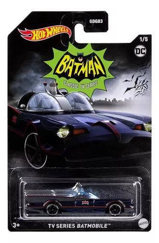 Carrinho Hot Wheels Batman Tv Series Batmobile Dc 4/5