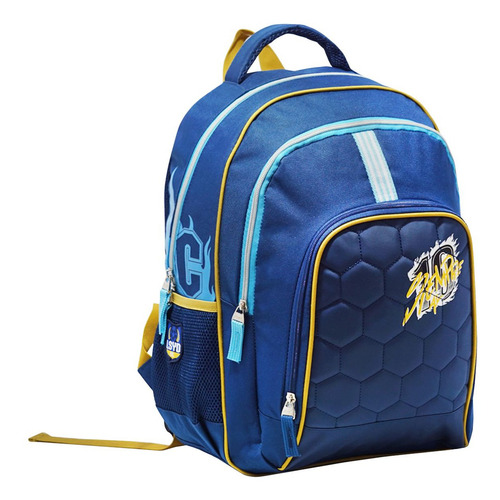 Mochila Escolar Fútbol Argentina Campeón 17 PuLG 27 Color Azul marino Diseño de la tela Liso