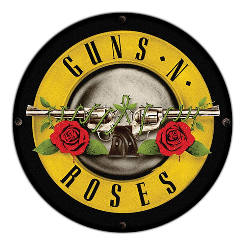 #738 - Cuadro Decorativo / Guns 'n Roses Rock No Chapa Retro