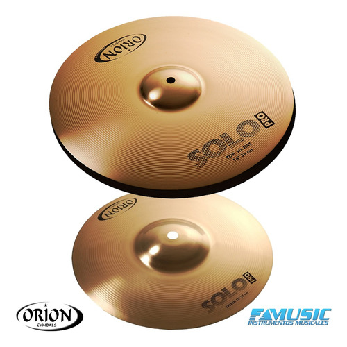 Imagen 2 de 10 de Platillos Set Orion Solo Pro Hi-hat Crash Ride Splash Prm
