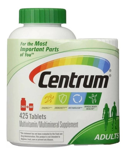 Centrum Adulto Importado 425 Caps Preço Imperdível